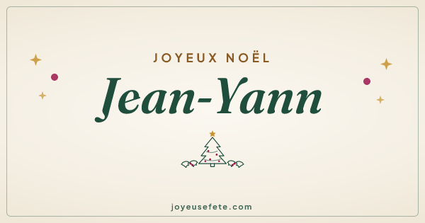 Image « Joyeux Noël Jean-Yann » au format large
