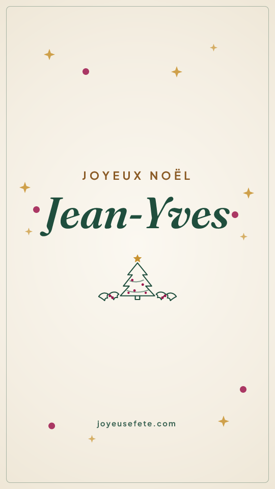 Image « Joyeux Noël Jean-Yves » au format story