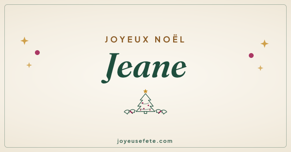 Image « Joyeux Noël Jeane » au format large