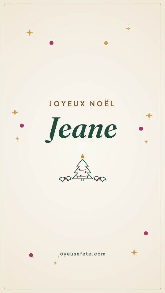 Image « Joyeux Noël Jeane » au format story