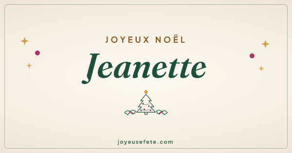 Image « Joyeux Noël Jeanette » au format large