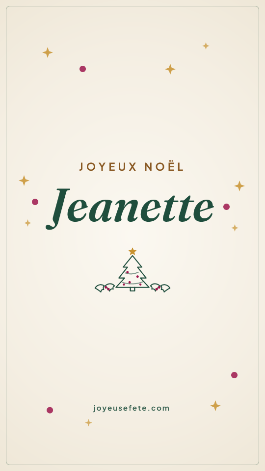 Image « Joyeux Noël Jeanette » au format story