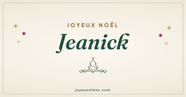 Image « Joyeux Noël Jeanick » au format large