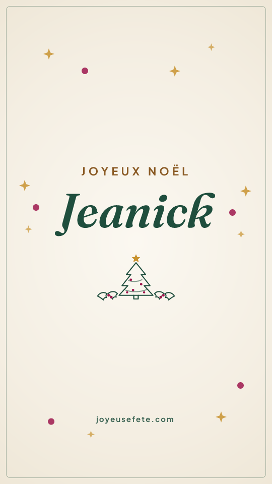 Image « Joyeux Noël Jeanick » au format story