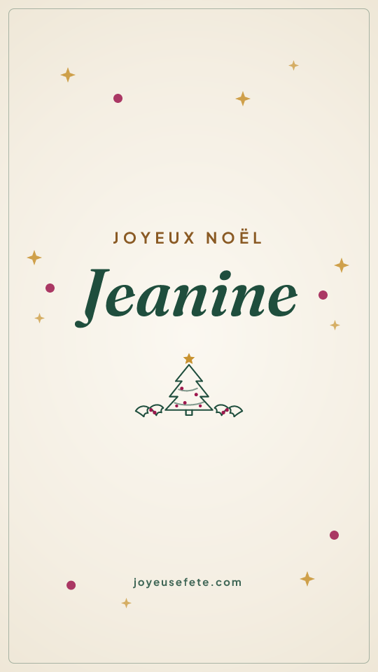 Image « Joyeux Noël Jeanine » au format story