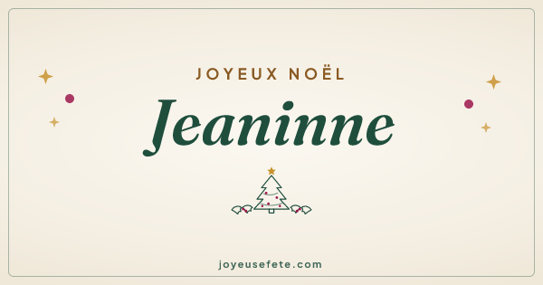 Image « Joyeux Noël Jeaninne » au format large