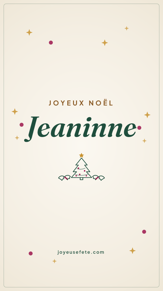 Image « Joyeux Noël Jeaninne » au format story
