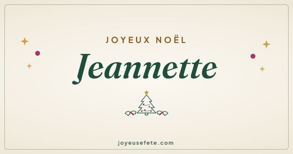 Image « Joyeux Noël Jeannette » au format large
