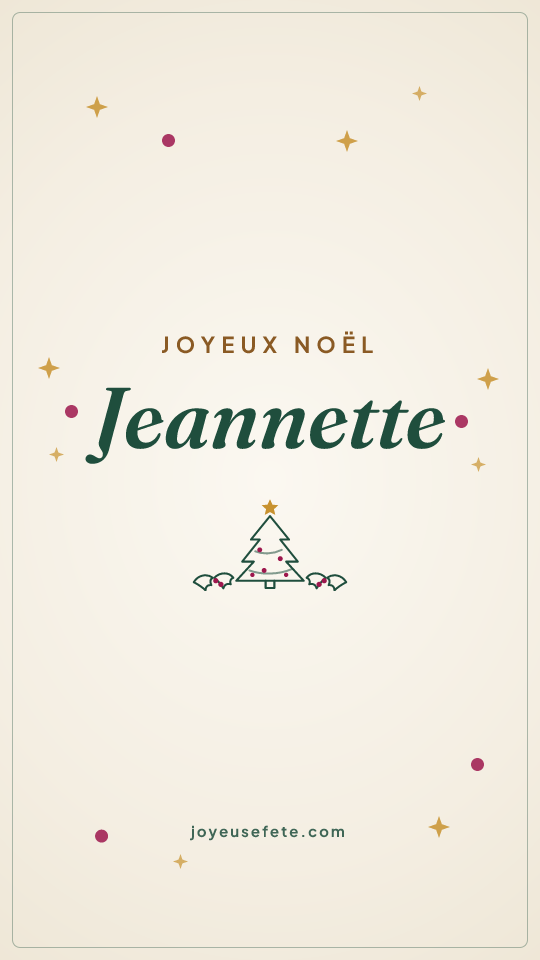 Image « Joyeux Noël Jeannette » au format story