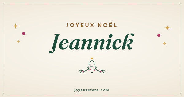 Image « Joyeux Noël Jeannick » au format large