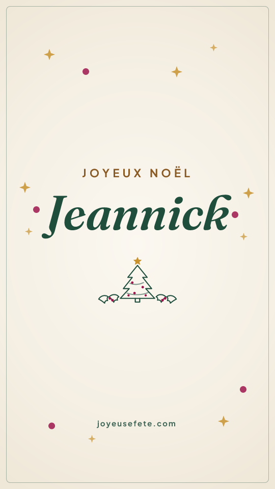 Image « Joyeux Noël Jeannick » au format story