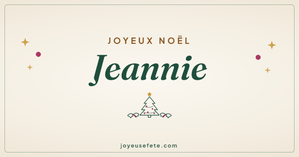 Image « Joyeux Noël Jeannie » au format large
