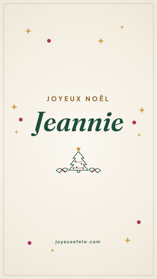Image « Joyeux Noël Jeannie » au format story