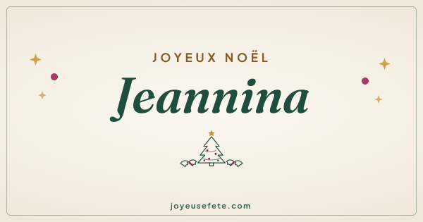 Image « Joyeux Noël Jeannina » au format large