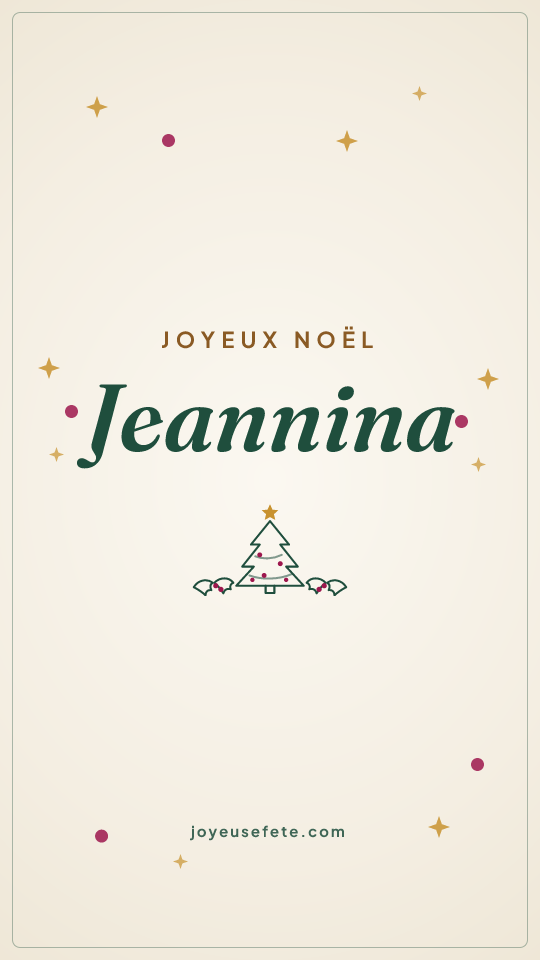 Image « Joyeux Noël Jeannina » au format story