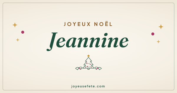 Image « Joyeux Noël Jeannine » au format large
