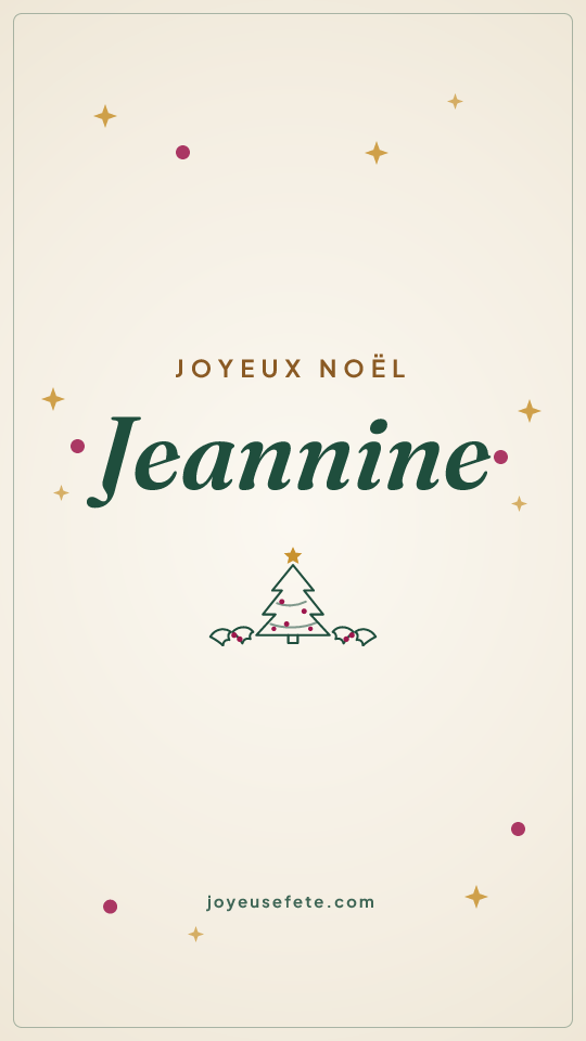 Image « Joyeux Noël Jeannine » au format story