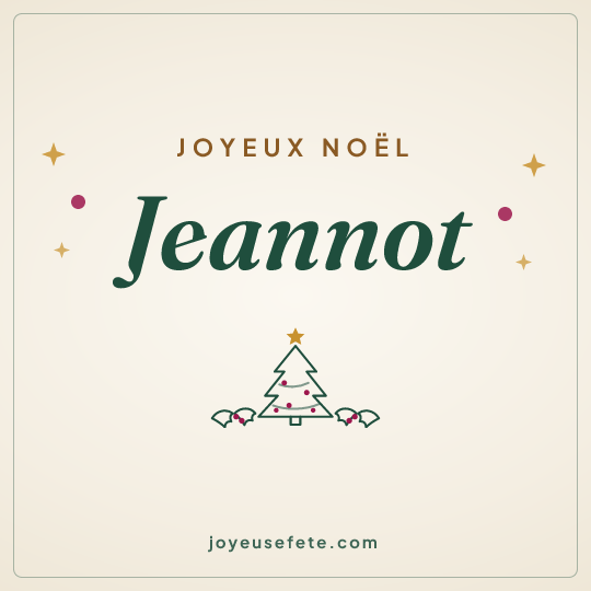 Image carrée « Joyeux Noël Jeannot » pour WhatsApp