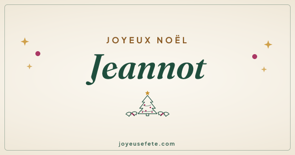 Image « Joyeux Noël Jeannot » au format large