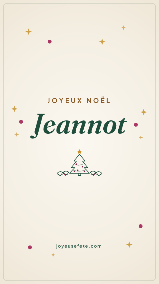 Image « Joyeux Noël Jeannot » au format story