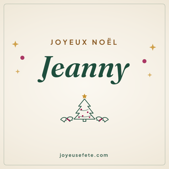 Image carrée « Joyeux Noël Jeanny » pour WhatsApp
