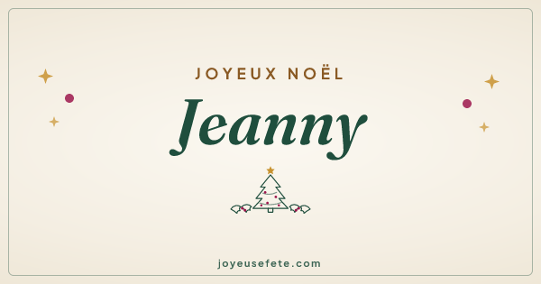 Image « Joyeux Noël Jeanny » au format large