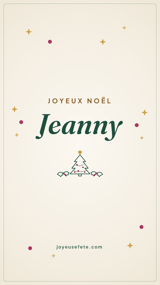Image « Joyeux Noël Jeanny » au format story