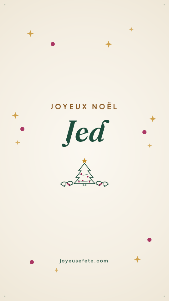 Image « Joyeux Noël Jed » au format story