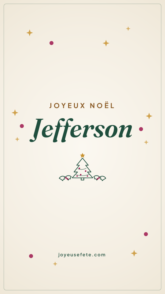 Image « Joyeux Noël Jefferson » au format story