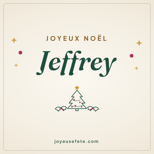 Image carrée « Joyeux Noël Jeffrey » pour WhatsApp