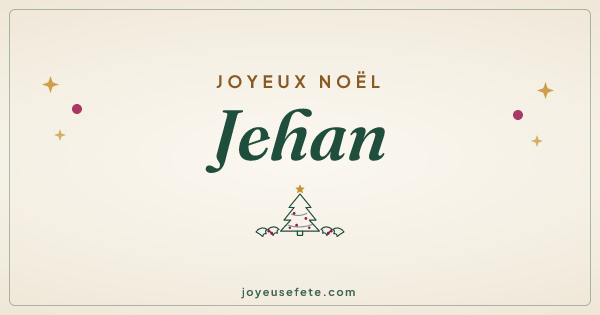Image « Joyeux Noël Jehan » au format large