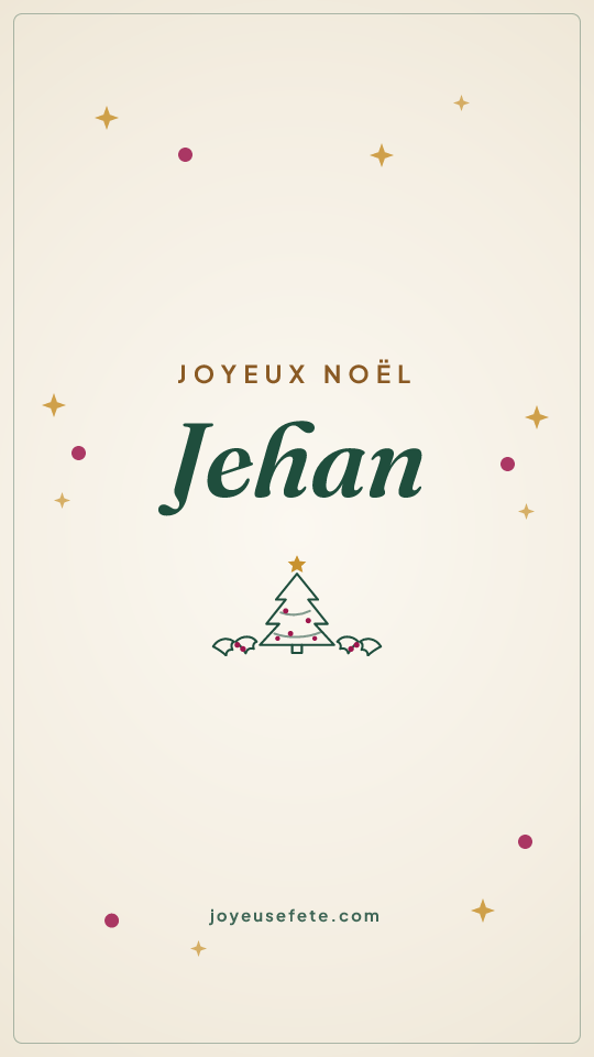Image « Joyeux Noël Jehan » au format story