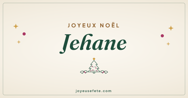 Image « Joyeux Noël Jehane » au format large
