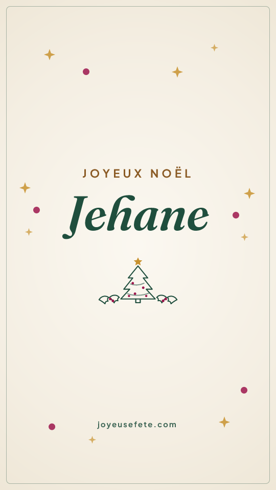Image « Joyeux Noël Jehane » au format story