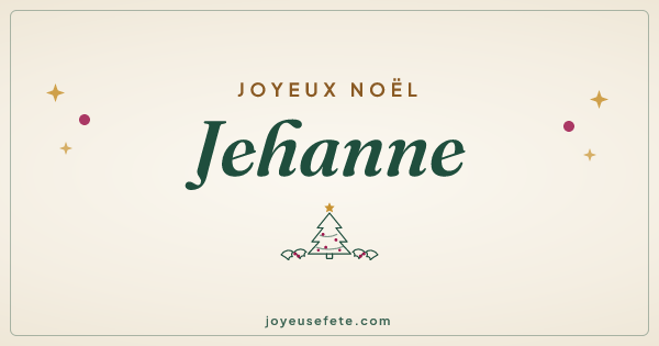 Image « Joyeux Noël Jehanne » au format large