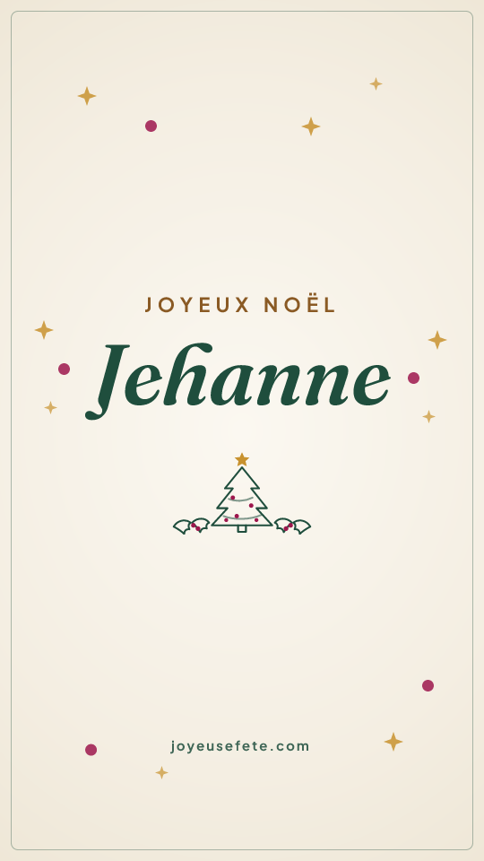 Image « Joyeux Noël Jehanne » au format story