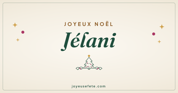 Image « Joyeux Noël Jélani » au format large