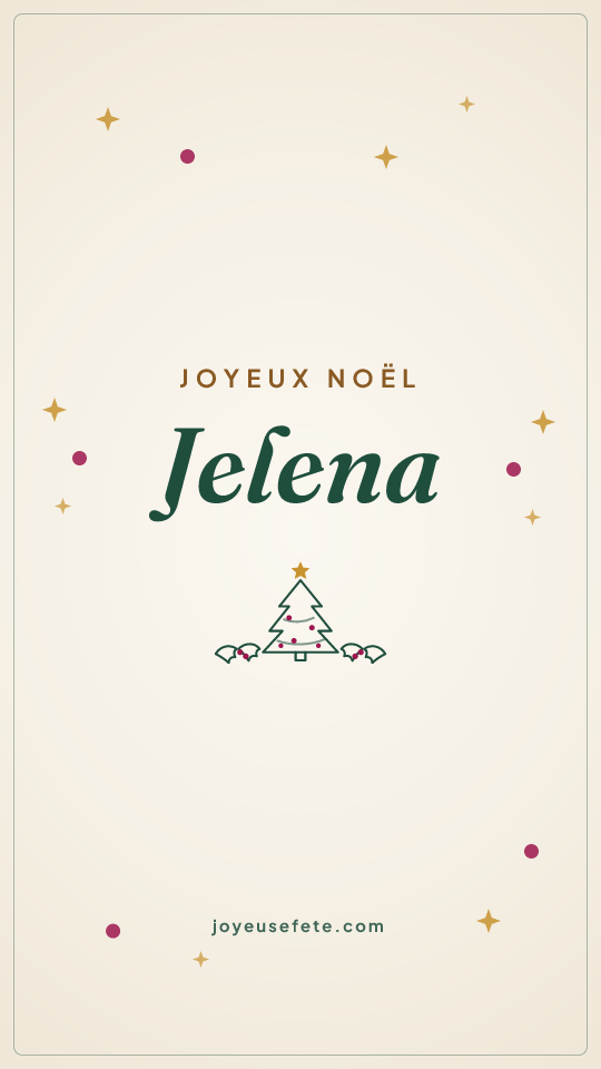 Image « Joyeux Noël Jelena » au format story