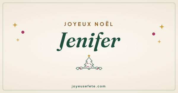Image « Joyeux Noël Jenifer » au format large