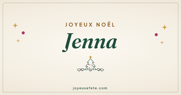 Image « Joyeux Noël Jenna » au format large