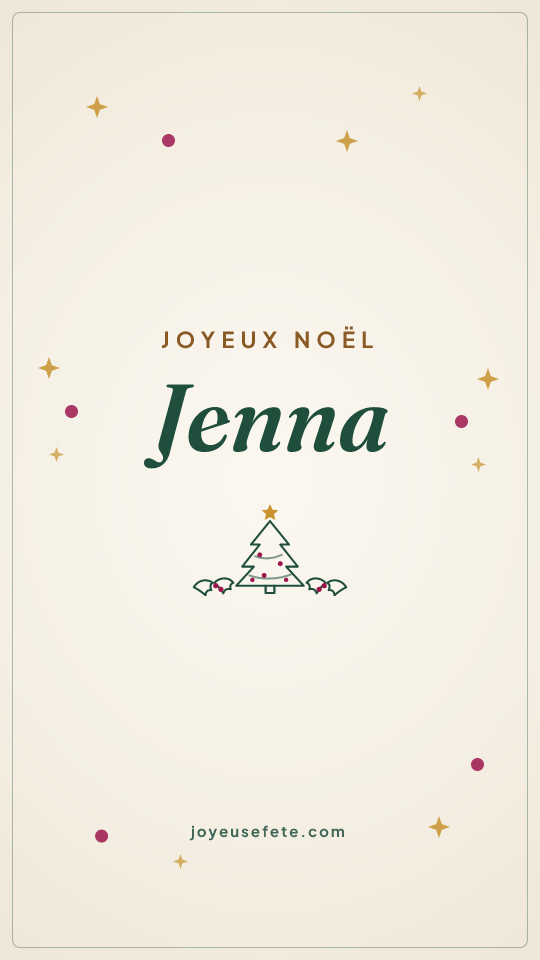 Image « Joyeux Noël Jenna » au format story