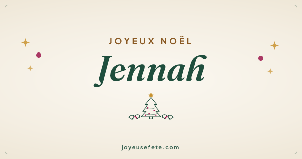 Image « Joyeux Noël Jennah » au format large