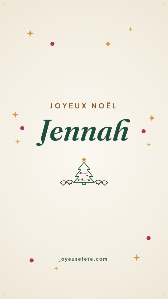 Image « Joyeux Noël Jennah » au format story