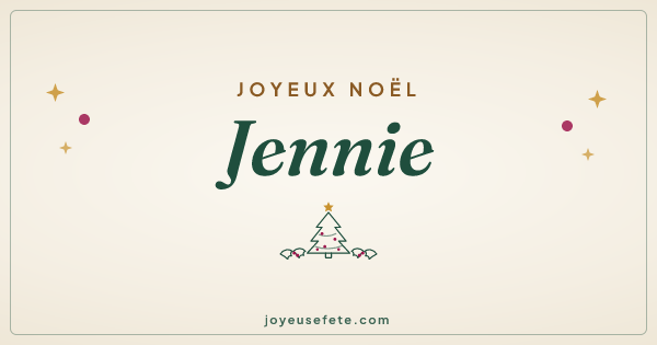 Image « Joyeux Noël Jennie » au format large