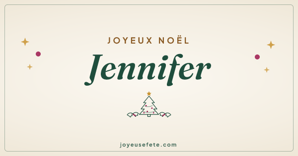 Image « Joyeux Noël Jennifer » au format large