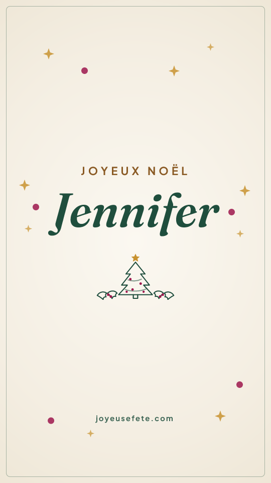 Image « Joyeux Noël Jennifer » au format story