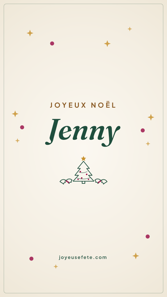Image « Joyeux Noël Jenny » au format story
