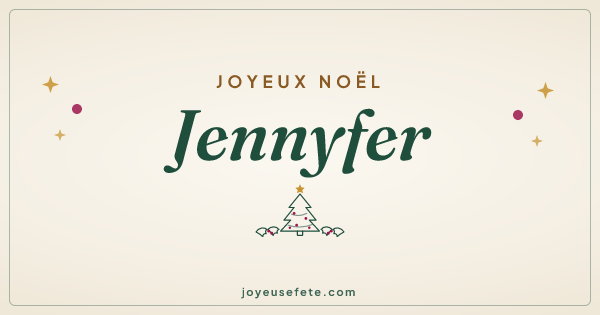 Image « Joyeux Noël Jennyfer » au format large