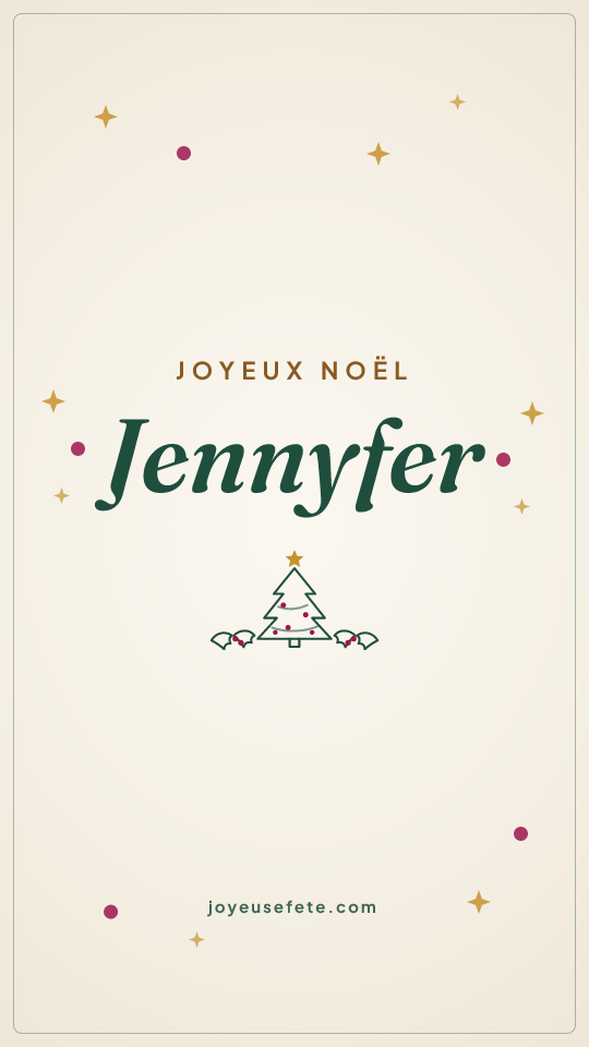 Image « Joyeux Noël Jennyfer » au format story