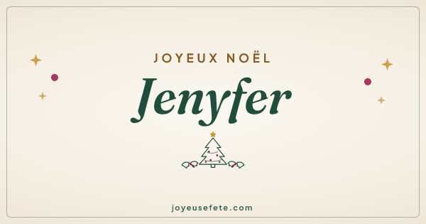 Image « Joyeux Noël Jenyfer » au format large